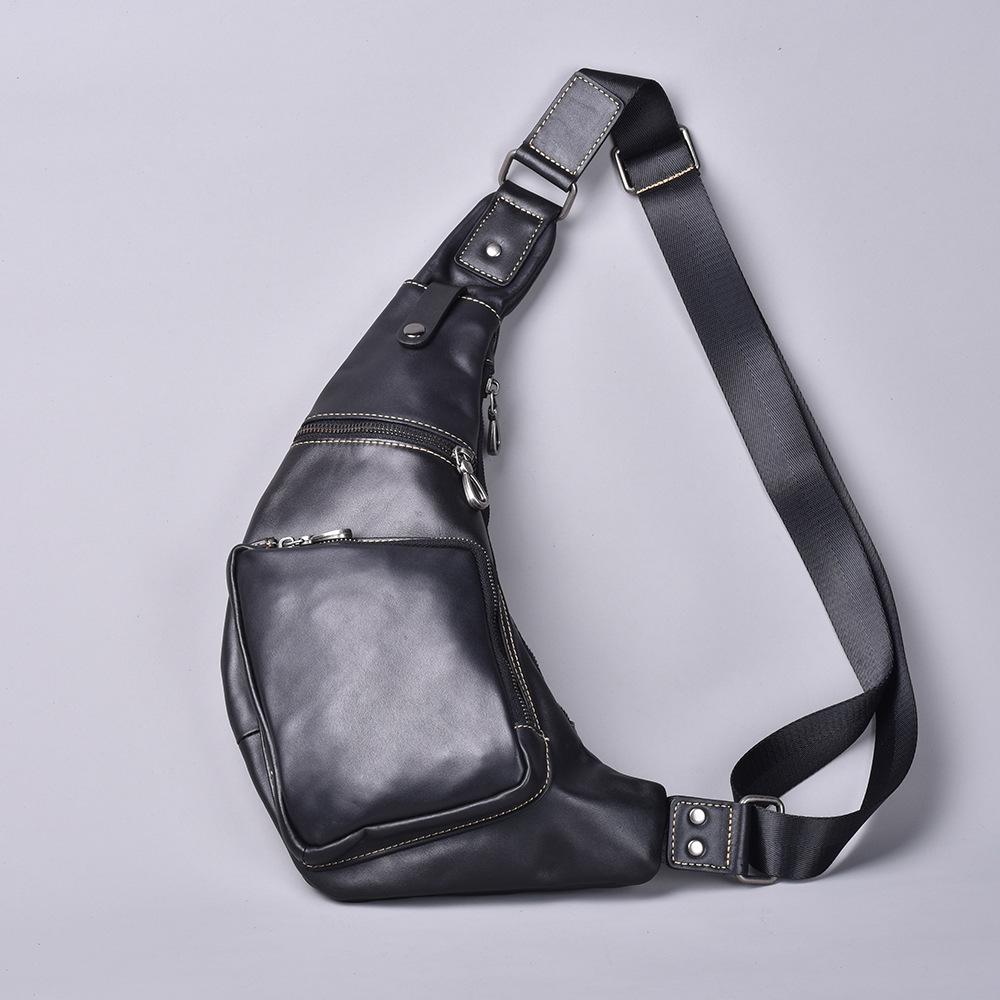 

Cowhide Men S Fanny Pack, Genuine Leather, Large-Capacity Messenger Mobile Phone Wallet, Multi-Functional Men S Shoulder Bag, Chest Bag. чорний