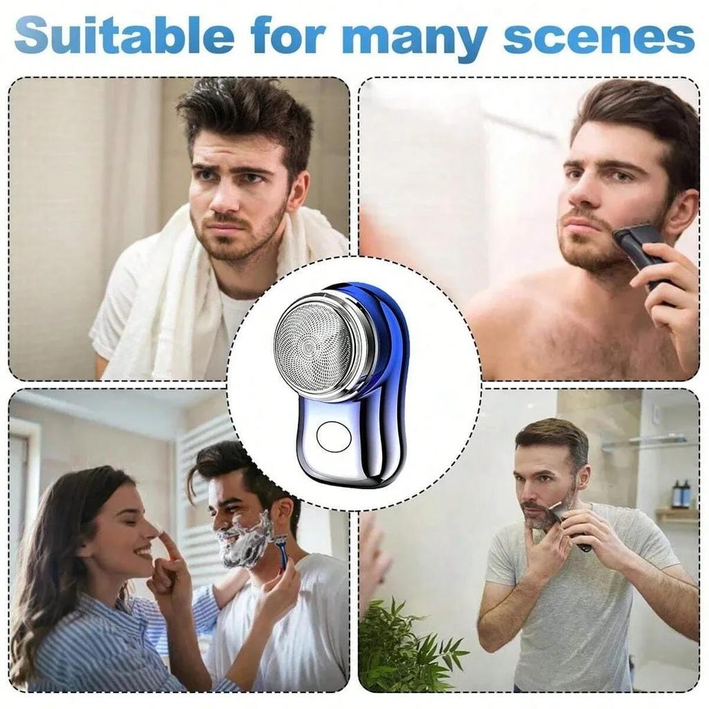 Men Foil Shavers Cordless Electric Portable Pocket Shaver Washable Travel USB Charging for Men