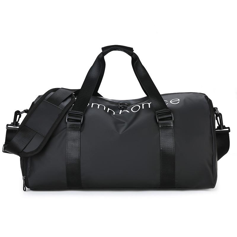 Einfache Tasche für Kurzreisen Buchstabe Tragbare Sport-Fitness-Tasche mit großem Fassungsvermögen Separates Schuhfach Gepäckaufbewahrungstasche für Geschäftsreisen
