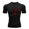 Men's Compression Athletic T-Shirt, Fire Phoenix Pattern Qui