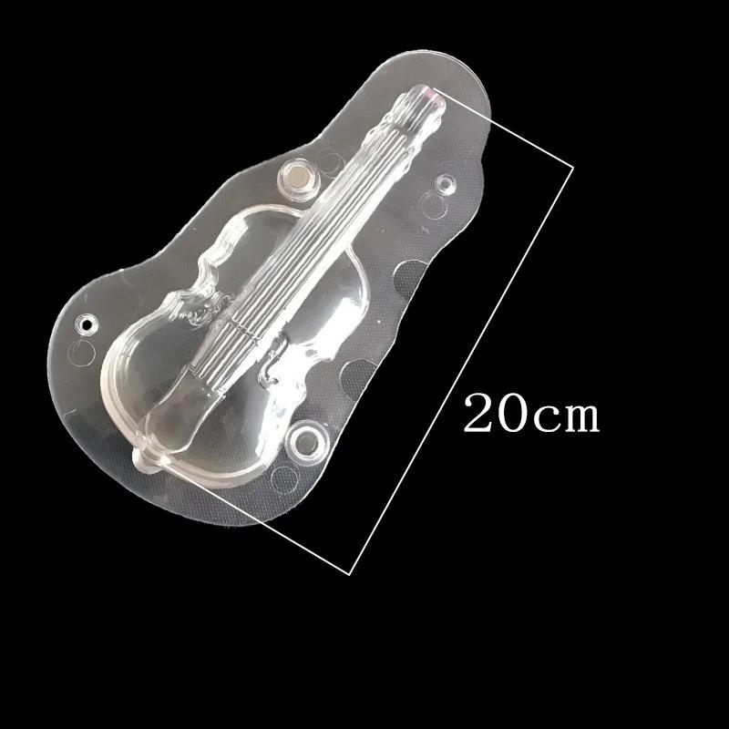 3D forma na čokoládu housle Forma na čokoládu kytara Nástroj na fondánový dort Forma na pečení pro kutily