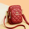 Special Fashion New Diamond Mobile Phone Bag Soft Leather Texture Casual Oblique Span Bag Women