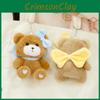 Cute Adorable Bow Knot Teddy Bear Plush Keychain Soft Short Pendant Plush