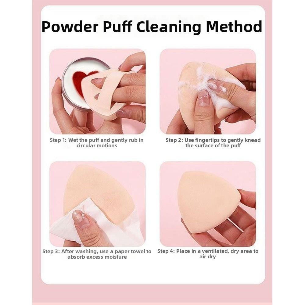 Deep Clean Makeup Brush Cleaner Soap Quick-Dry with Silicone Mat Brush Cleaning Soap Reusable Heart Shape Beauty Tool Washer