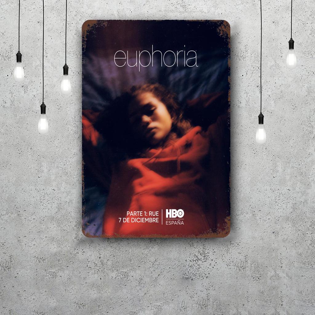 euphoria TV drama Decor Poster Vintage Tin Sign Metal Sign Decorative Plaque for Pub Bar Man Cave Club Wall Decoration