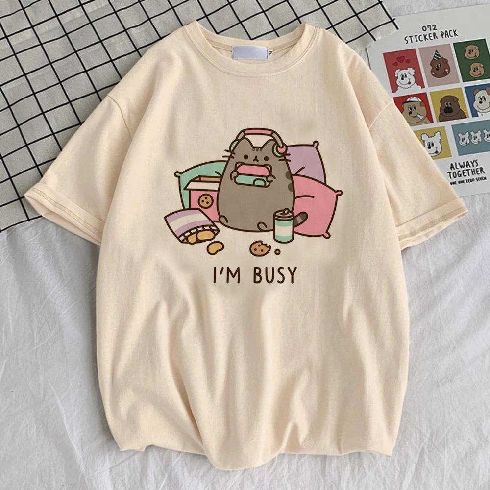 

Pusheen tshirt Women Retro 80s Colorful Digital University Comfortable tshirt University Punk Pastel 2000s Colorful Graphic S