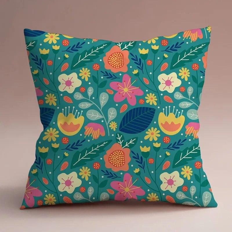 Luxury Home Decor Cushion Cover Chinese Style Creative Floral Pattern Print Pillow Cover Car Sofa Cushion Cover