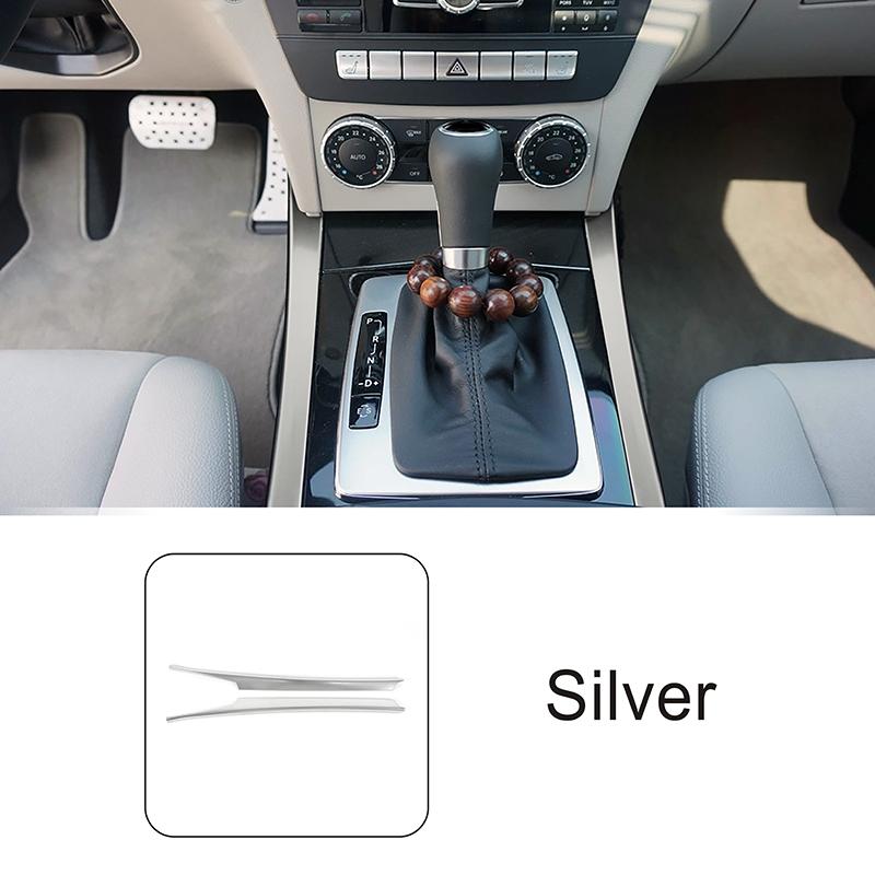 Car Accessories Console Gear Shift Side Panel Frame Trim Strip Carbon Fiber Color Trim For Mercedes Benz C Class W204 2008-2014
