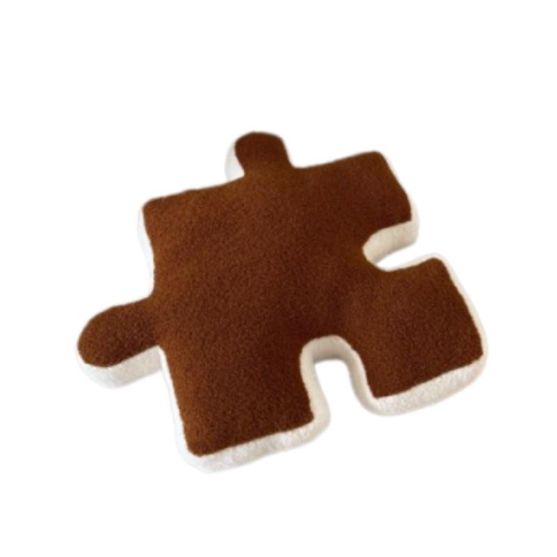 Подушка-пазл в стиле инс, креативная диванная подушка, скандинавский домашний декор коричневый