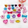 1 BOX Fancy Adjustable Gem Rings Princess Party Favors Kids Girls Gifts Action Figure Toy
