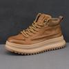 Men's shoes platform casual sports shoes autumn and winter high-top super leather shoes