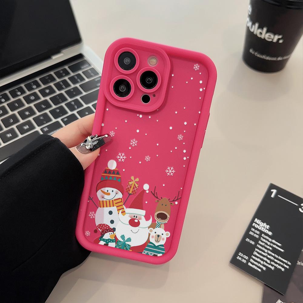 Weihnachts-Handyhülle für iPhone 11 13 12 14 15 16 Pro Max XR XS Samsung A15 A55 A05 Redmi 12 13C OPPO A16 A18 Reno 11 Vivo Y17S Y12 Infinix Note 40