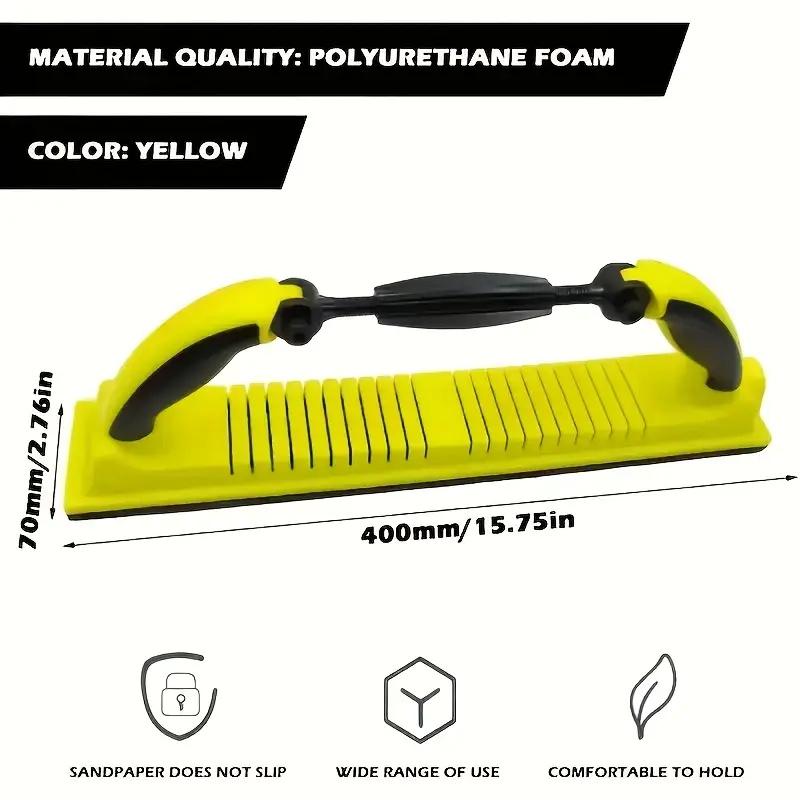 1Pc 70x400mm Manual Sanding Block Sandpaper Machine Hand Grinding Holder Handheld Polisher Sander For Car Wood Workig