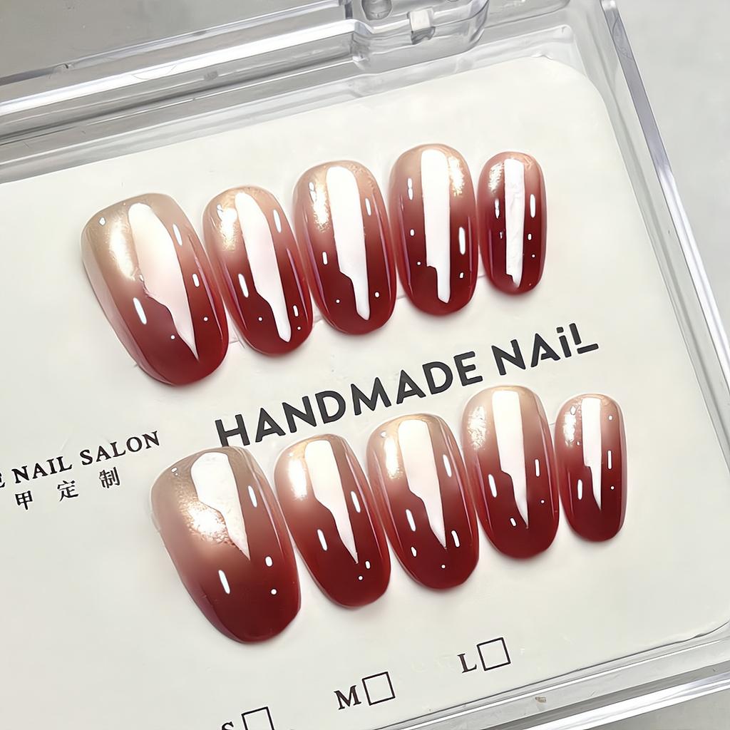 Press On Nails Medium Stiletto Glitter Fake Nails Press Ons with Design Reusable Acrylic False Nail Full Cover Glue On Nail Stick On Nail for Women