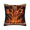 Tung Tung Tung Sahur is Calling Funny Italian Brainrot Pillowcases Vintage Pillow Case For Wedding Party Home Decor Pillow Cover