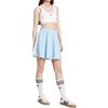 adidas Elastic Waist Slim-Fit Mini Skirt Women Bottoms Blue IT9843