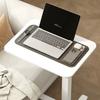 Height Adjustable Standing Desk With 4 Wheels C Shape 65 Cm X 48 Cm X 73 110 Cm White