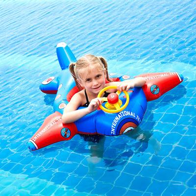 Airplane Swim Ring Cartoon Children Swimming Ring Safe Thickening Inflatable Swimming Ring Cute Swimming Ring