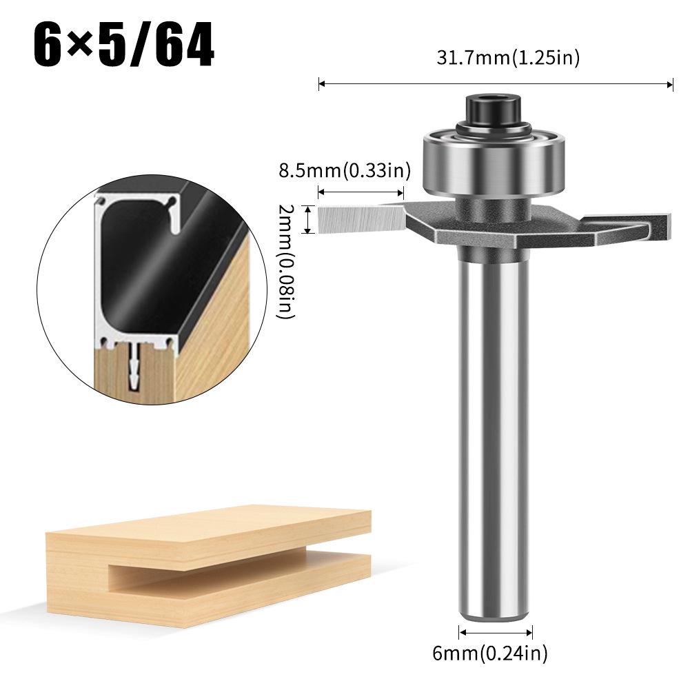 6 Handle 12 Handle Ball T-Knife Woodworking Milling Cutter Slotting Cutter Notch Cutter Begonia Angle Alloy Cutter Head Trimming Machine Tool Head