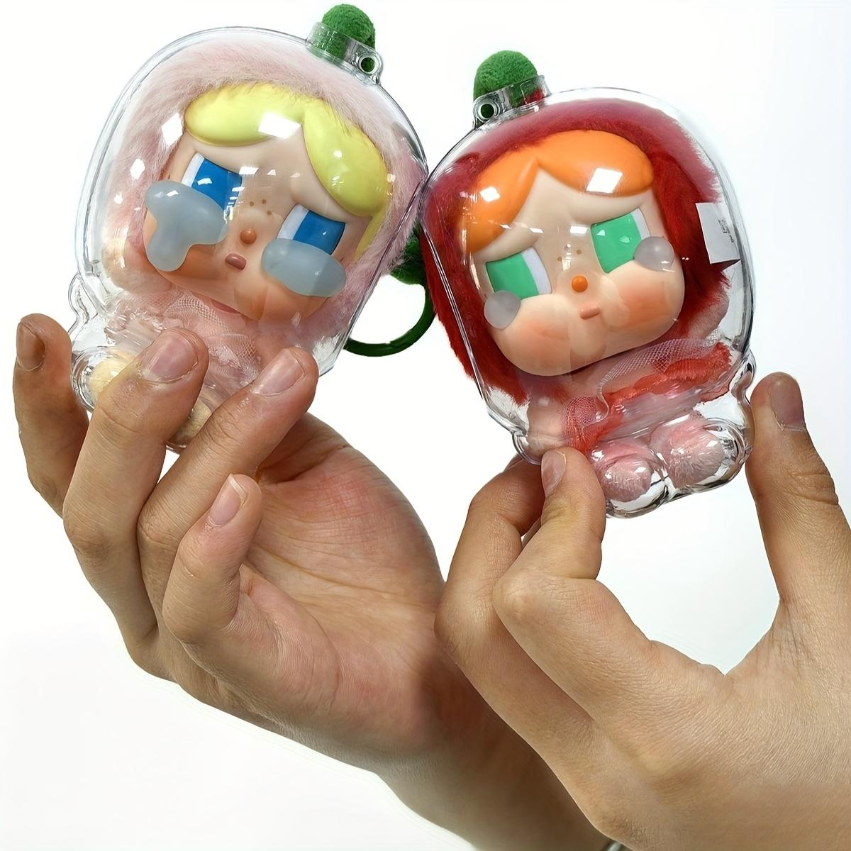

Transparent Plastic Protective Case for 2D Flat Crying Cherry Design Dustproof Storage Box for Collectible Figurine(without doll