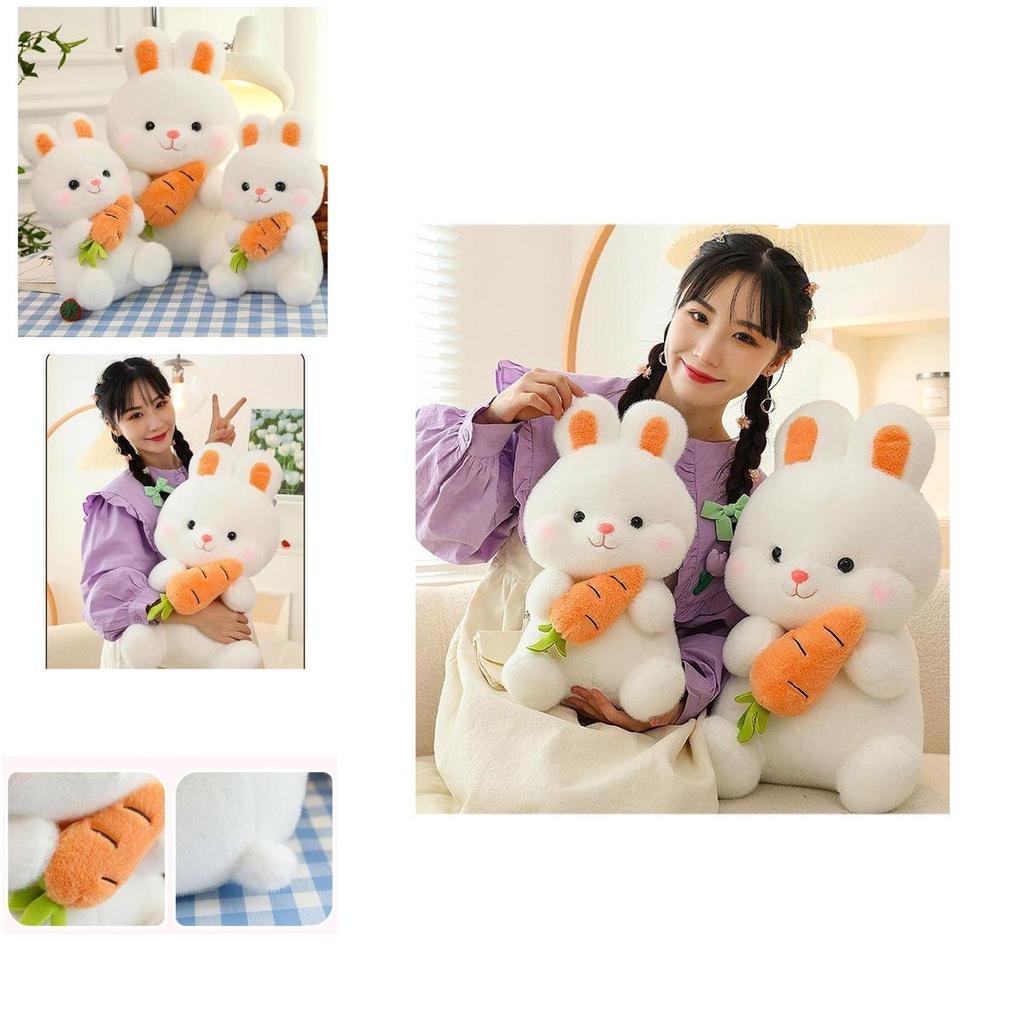 Rabbit Plush Toy Stuffed Animal Doll White Bunny Children's Birthday Gift Wholesale