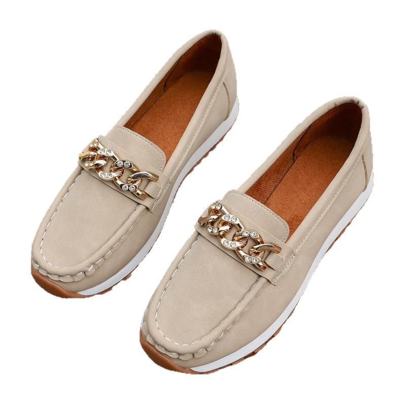 New Large-sized Single Shoes with Water Diamond Metal Thick-soled Soles for Women To Wear on One Foot