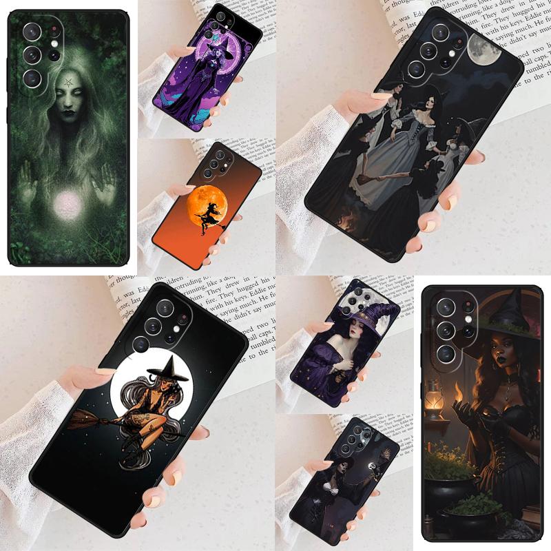 Moon Witch Horror Cell Phone Case for Samsung Galaxy S26 Ultra S25 S24 S23 S22 S21 S20 Note10 Cover