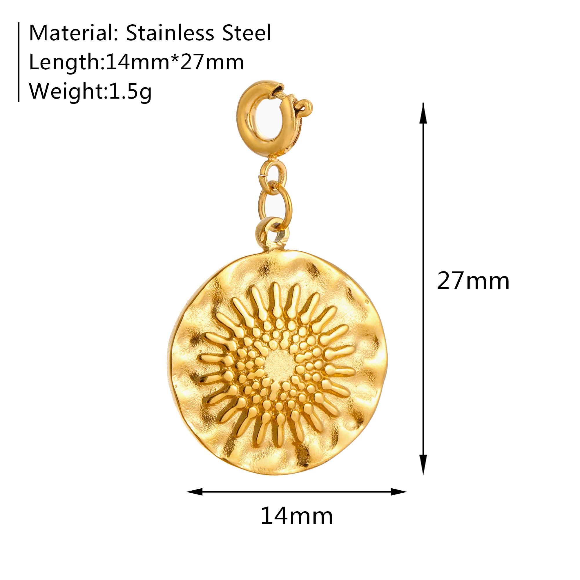 

Fish Tail/Bear/Sun/Butterfly Charm With Clasp Stainless Steel Plated Pendnat Diy Earring Necklace Jewelry Making Accessories