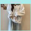 Long Sleeve Sweatshirt For Women With Geometric Print And Loose Fit For Commuting