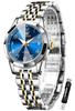 OLEVS Popular Quartz Digital Stylish Easy To Japanese Date Gift for Blue Women's Watch, Movement, Easy-to-Read Dial, Women's Watch, Use, Movement,