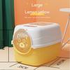 Fully Enclosed Cat Litter Box Splash-Proof Pet Cleaning Kitten Potty Toilet Plastic Toilet Tray Cat Litter Box Odor Isolation