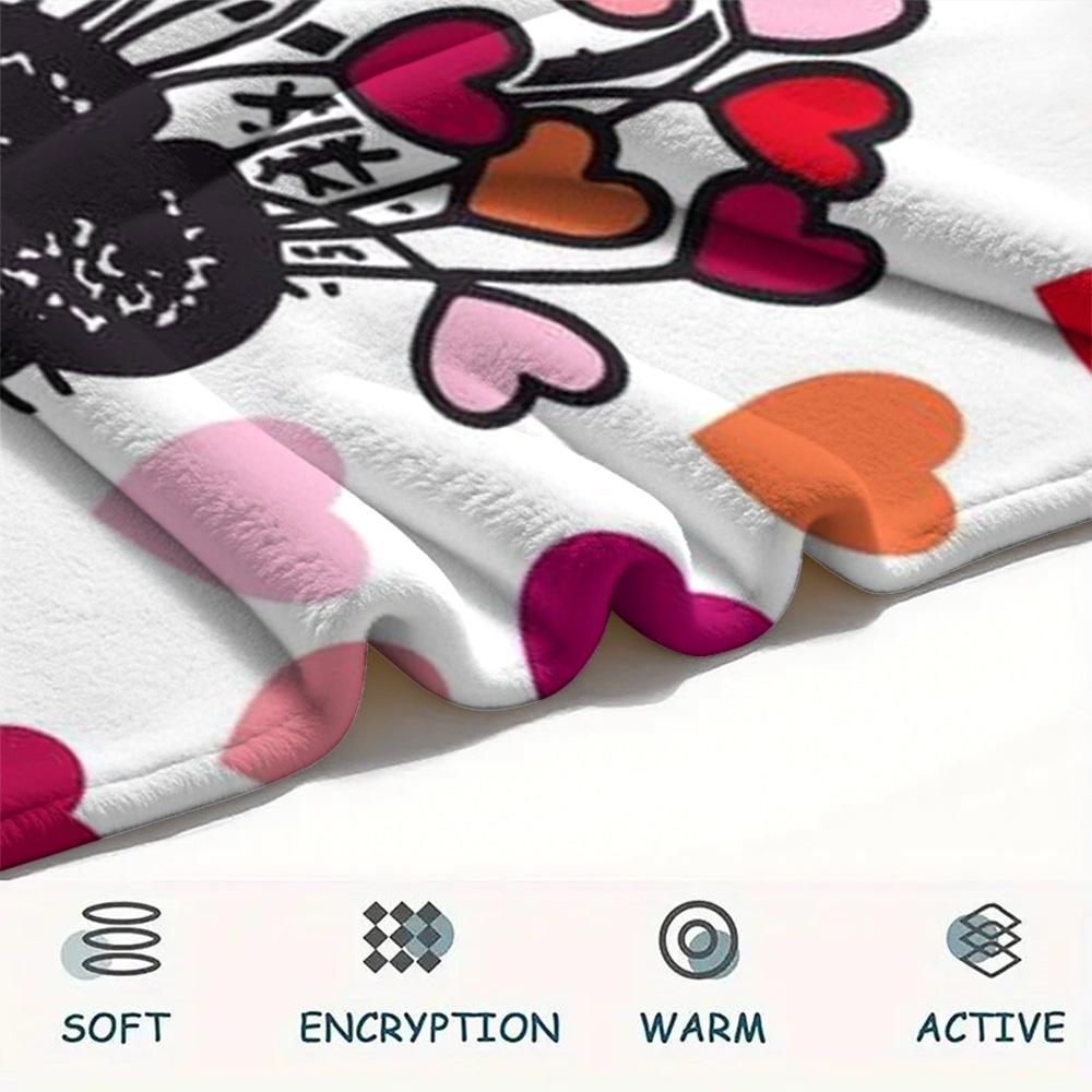 1Pc Sheepworld Print Flannel Blanket, High Quality Comfortable for All Seasons, Home Decor, Warmth and Comfort, Perfect for Christmas Gifts