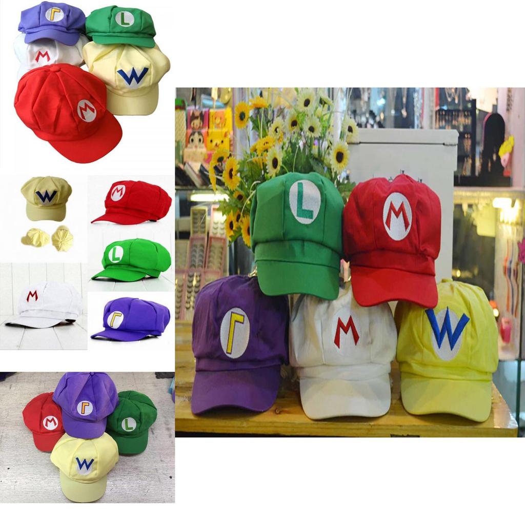 Gorra de Béisbol de Super Mario Bros Luigi Para Adultos y Niños Unisex Accesorio de Disfraz Cosplay