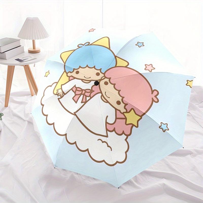 1pc Little Twin Stars Cloud Umbrella with Plastic Handle,Suitable for All Seasons Home Travel Outdoor UmbrellaSanlio136