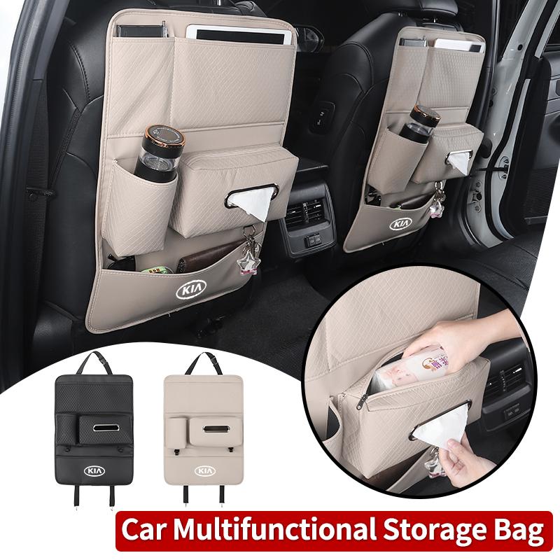Car Anti-Kick Pad Seatback Organizer Trunk Storage Bag Accessories For KIA Rio K6 Sportage Ceed Sorento Picanto Stinger Optima C NK2