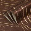 Dark Coffee Color 3D Gold Line Dark Pattern Wallpaper Living Room Restaurant el Simple Pure Color Gold Pattern Wall Stickers