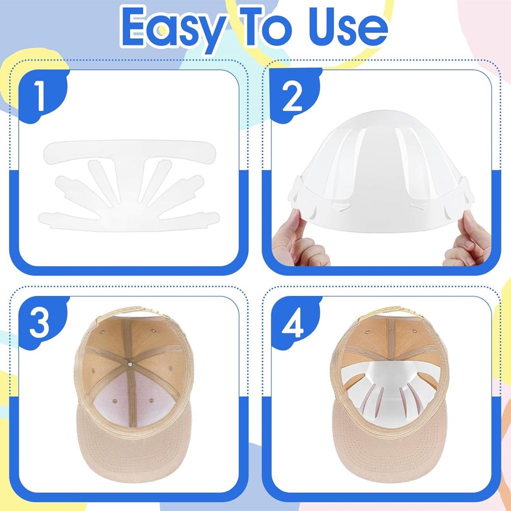 10Pcs Hat Shaper ert, Plastic Bump Cap erts Baseball Cap erts for Shape, Caps Holder Saver to Keep Shape