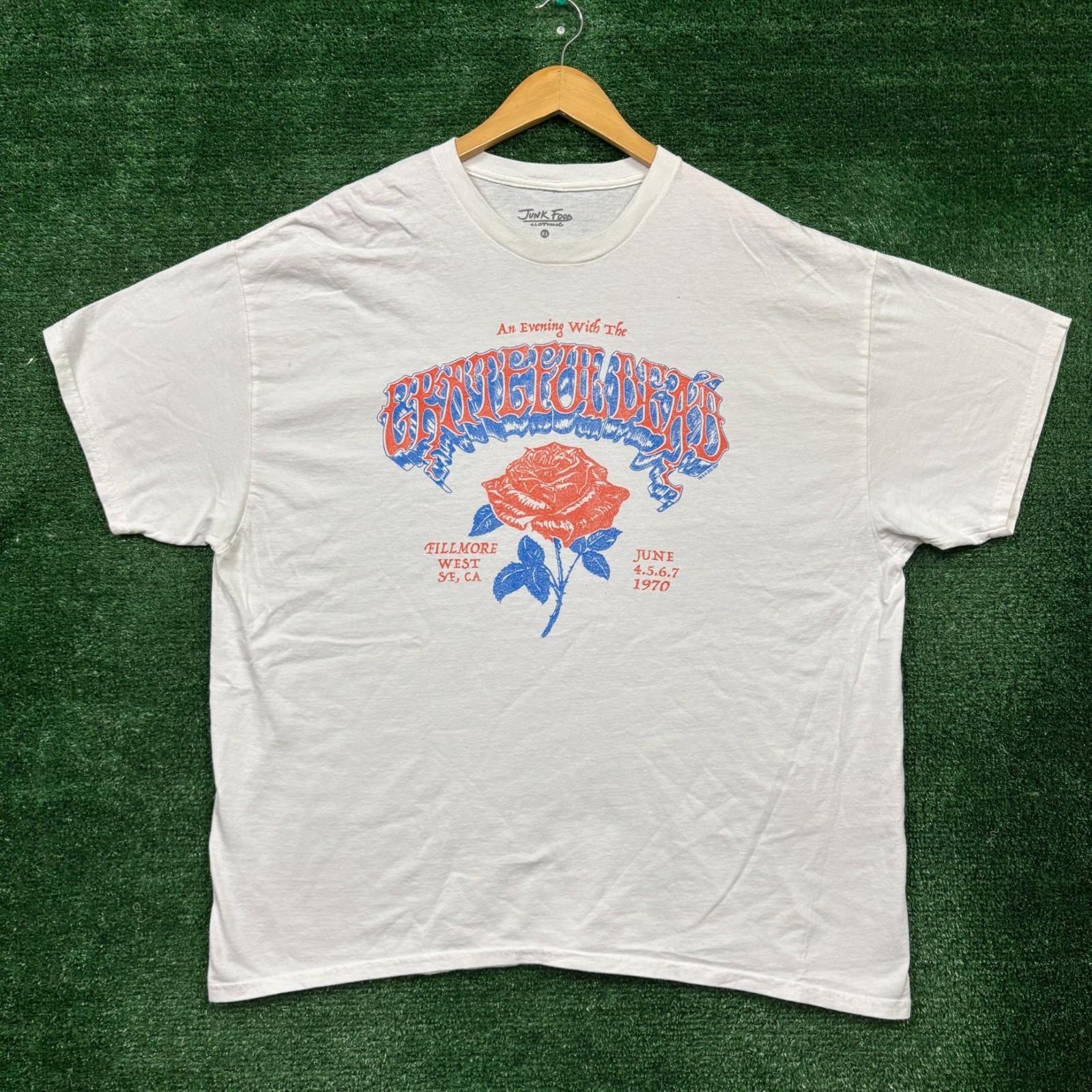 An Evening With Grateful Dead 1970 Rock Band Oversized T-Shirt Size Extra Large XL