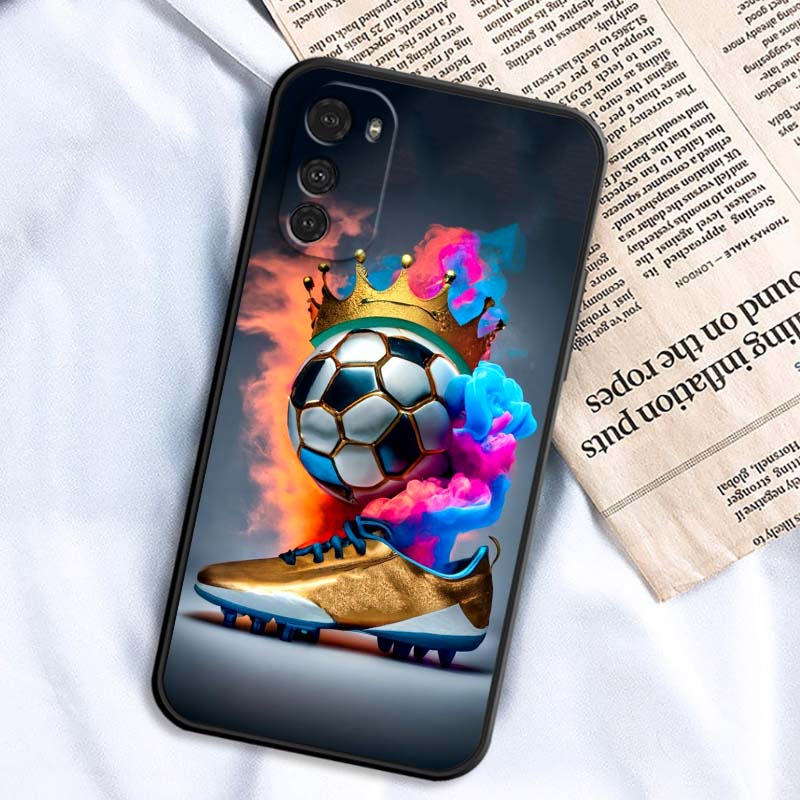

Fashionable football cool For Motorola G85 Edge 50 G24 G35 G14 G04 40 G72 G34 G G54 G13 G32 5G Black Phone Case Motorola Moto G13