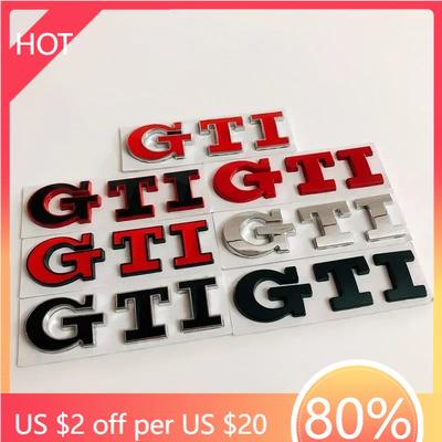 Golf 3 4 MK3 MK4 2026 Hot For VW VOLKSWAGEN Metal GTI Logo Car Rear Trunk Emblem Side Sticker for Volkswagen VW Golf 4 5 6 7 8 P