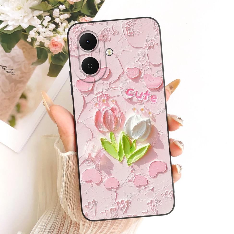 For Tecno KM4 Casing For Tecno Spark Go 2 Case Cover Luxury Fashion Cute Cartoon Funny Painted Silicone Phone Case
