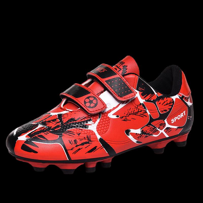Norman Kids  Unisex Red Soccer Cleats - Long Studs