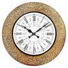 Emboss Metal Analog Wall Clock For Elegant Home Decor, Office, School, Gym, Shop And Gifting || Clock Size - 16 X 16 Inches ||