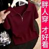 2026 Summer New Dopamine Outerwear Hot Style Commuting Slim Breathable Knitted Polo Shirt Top
