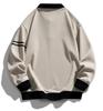 Men Oversized Contrasting Colors Lapel Sweatshirt Spring Hip Hop Streetwear Sweatshirt Harajuku Baseball Uniform Hoodie Men