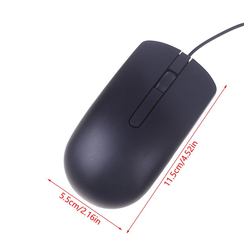 Für Ms116 Optische Zuverlässige Kabelgebundene USB-Maus Scrollrad 2 Tasten Schwarz Business Laptop Büro