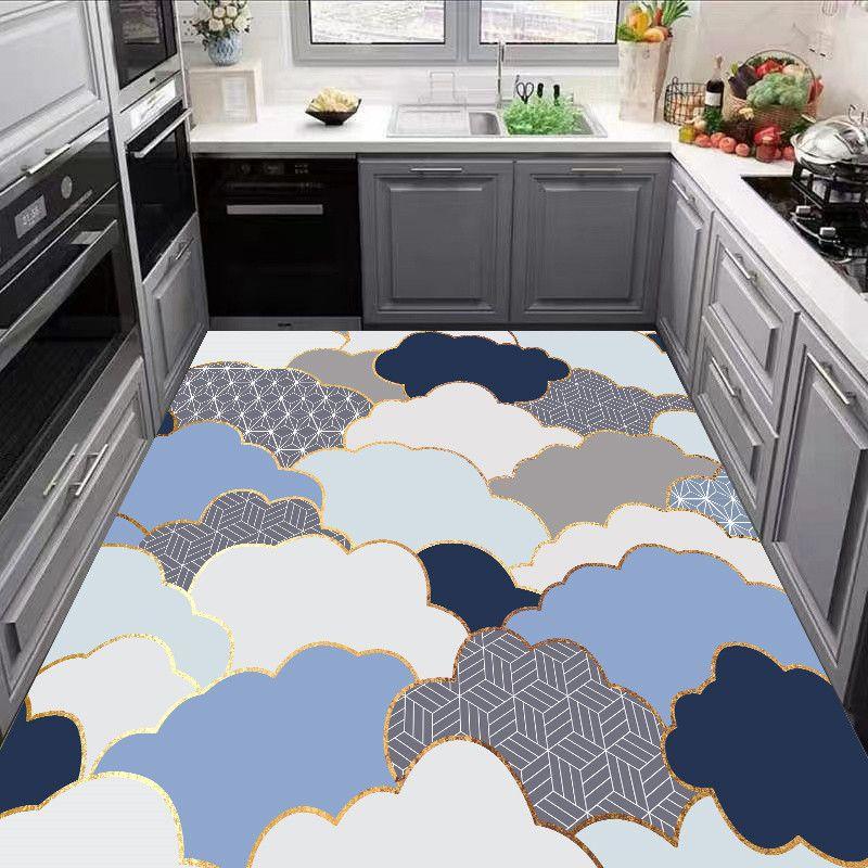 Carpet for Kitchen Pvc Floor Mat Large Size Waterproof Non-slip Carpets Leather Anti-oil Foot Mats Retro Home Decoration Rug