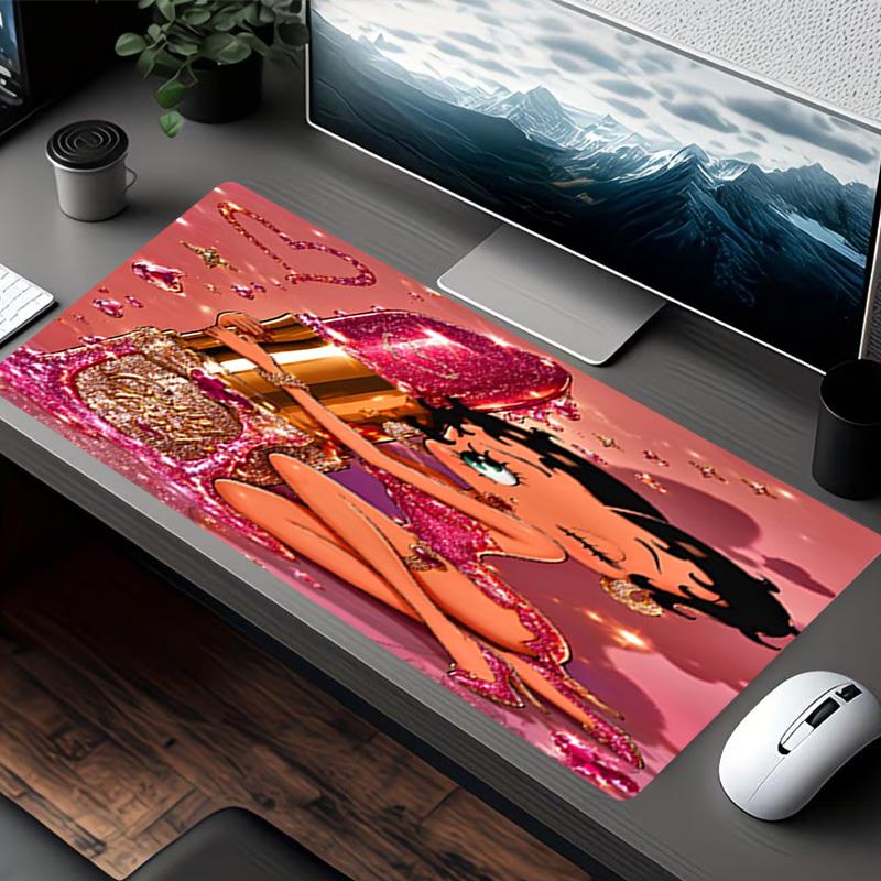Betty Boop Print Mouse Pad, for Keyboard Pad Laptop PC Mat for Office Home Use, Desk Decor, Perfect Birthday Gift for Gamers