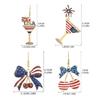 Independence Day Earrings Comfortable Ear Jewelry Pendant Earrings Alloy Texture Perfect for Present Giving or Own Use