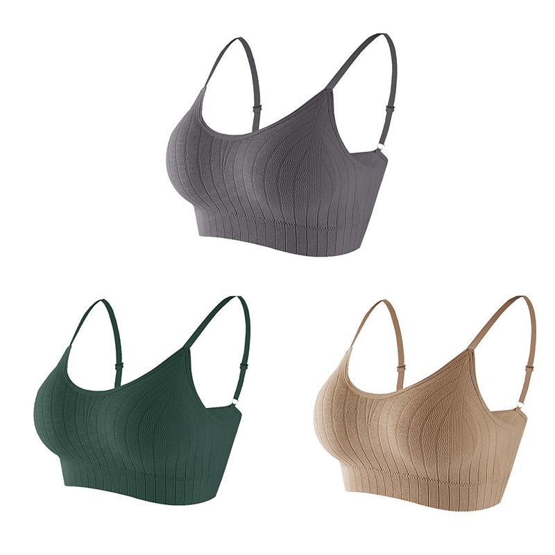 Push-up BH för kvinnor Elastisk Samla BH Matchande Underkläder Sömlös BH Trådlös Enfärgad Förtjockning Underkläder